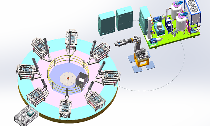 汽车扶手聚氨酯发泡生产线
